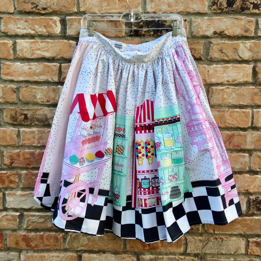 Unique Vintage π Candy Shop π¬ Swing Skirt - Picture 2 of 6